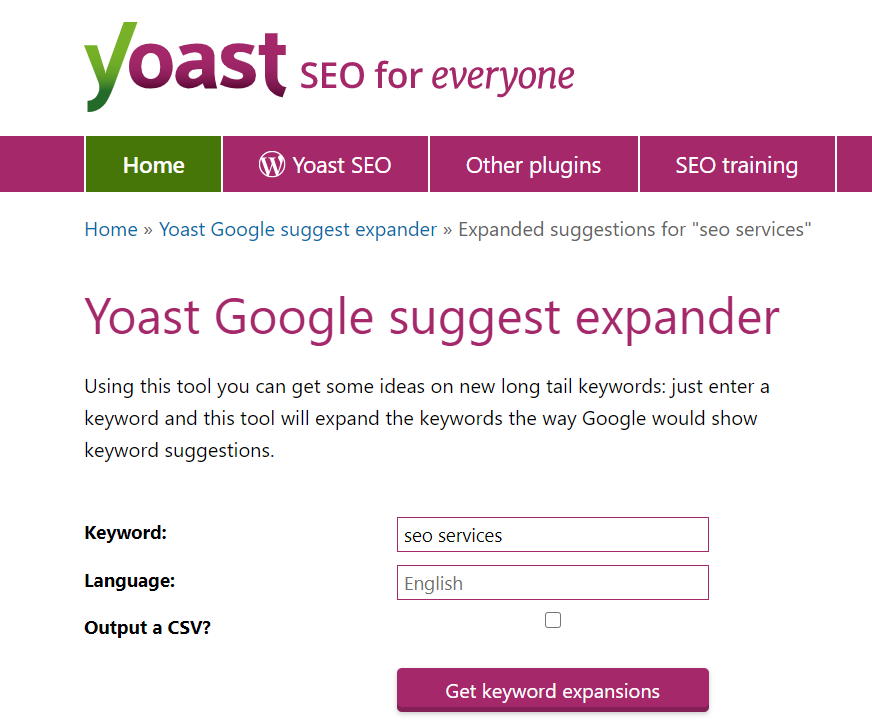 Yoast Suggest